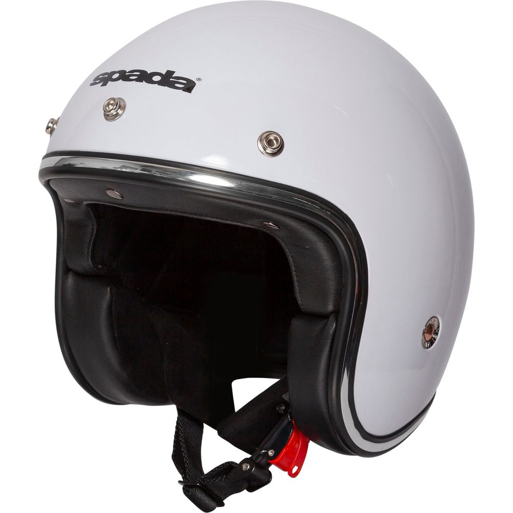 Spada Classic Plain Open Face Helmet Gloss White - FREE UK Shipping, FREE 365 Day Returns | Moto Central