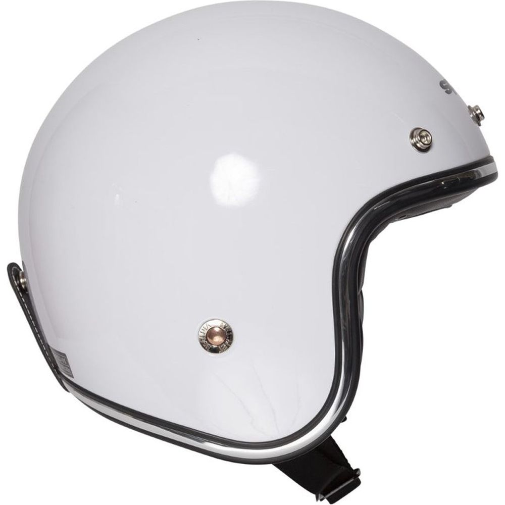 Spada Classic Plain Open Face Helmet Gloss White  - FREE UK Shipping, FREE 365 Day Returns | Moto Central