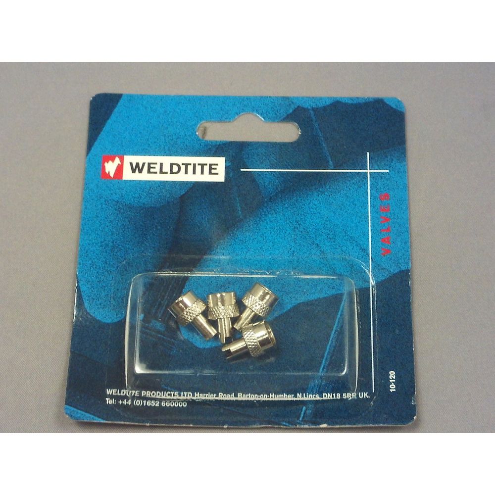 Weldtite Valve Caps 05004 Key Type-Metal - Pack Of 4