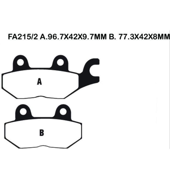 EBC FA215/2HH Sintered Rear Left Brake Pads