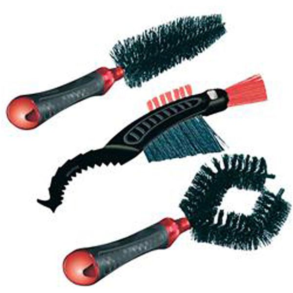 Weldtite Dirtwash Bike Cleaning 3 Brush Set Red