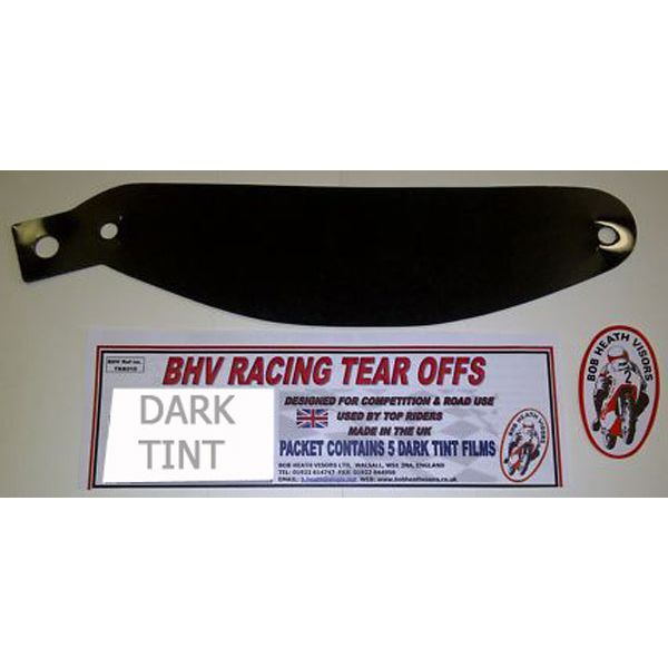 Bob Heath Tear Offs Dark Tint Universal - Pack Of 5