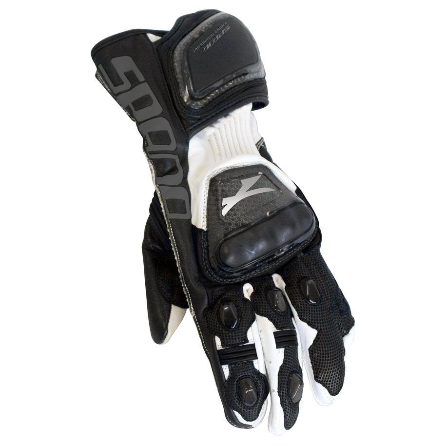 Spada Elite Leather Gloves White - FREE UK Shipping, FREE 365 Day Returns | Moto Central