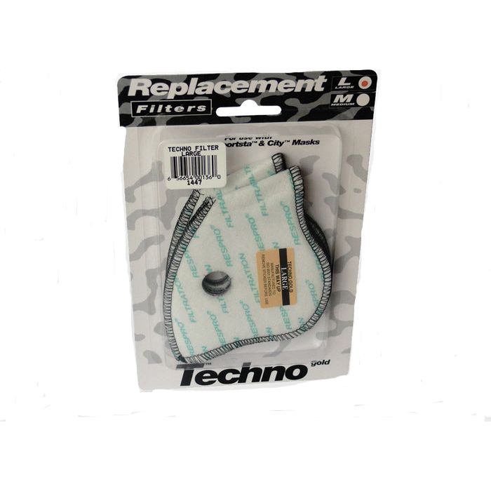 Respro Techno Face Mask Filter Pack - Pack Of 2