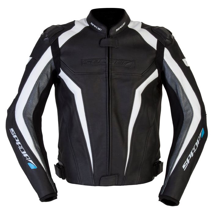 Spada Corsa GP Leather Jacket Black / White / Anthracite