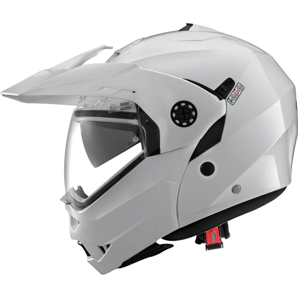 Caberg Tourmax Plain Flip-Up Helmet Metal White