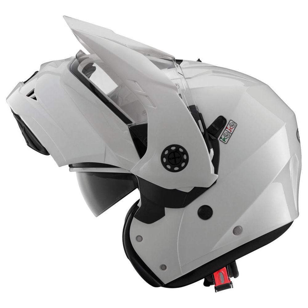 Caberg Tourmax Plain Flip-Up Helmet Metal White