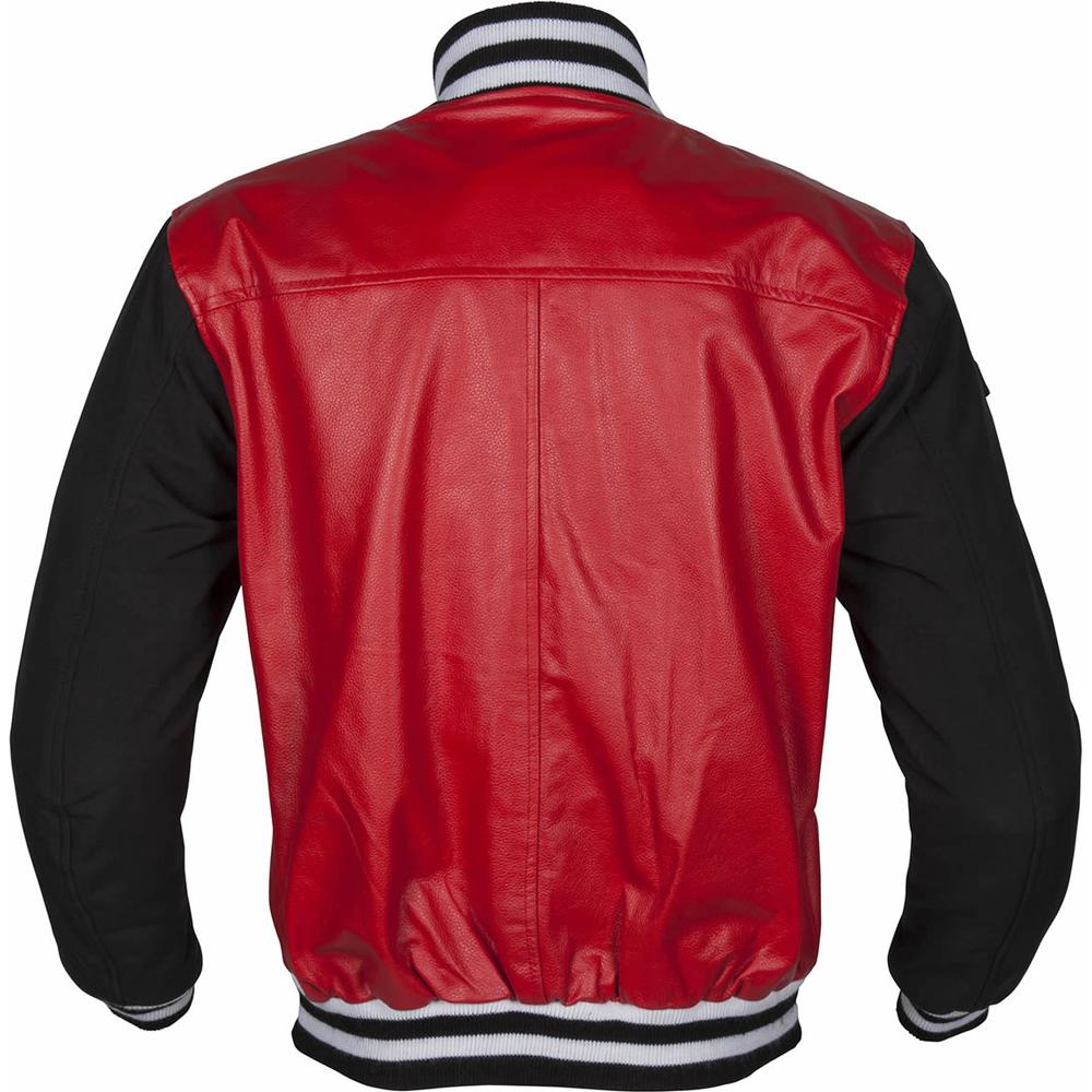 Spada Campus Leather Jacket Red / Black  - FREE UK Shipping, FREE 365 Day Returns | Moto Central