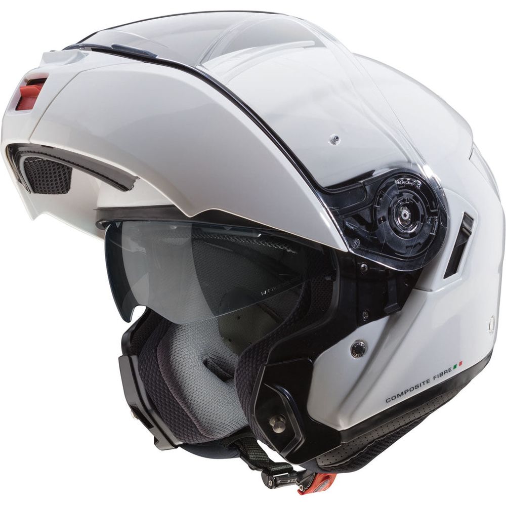 Caberg Levo Plain Flip-Up Helmet White  - FREE UK Shipping, FREE 365 Day Returns | Moto Central