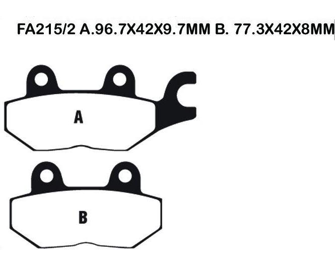 EBC FA215/2V Semi Sintered Rear Left Brake Pads