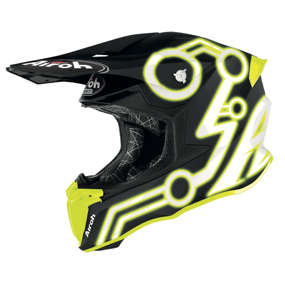 Airoh Twist 2.0 Neon Motocross Helmet Matt Yellow