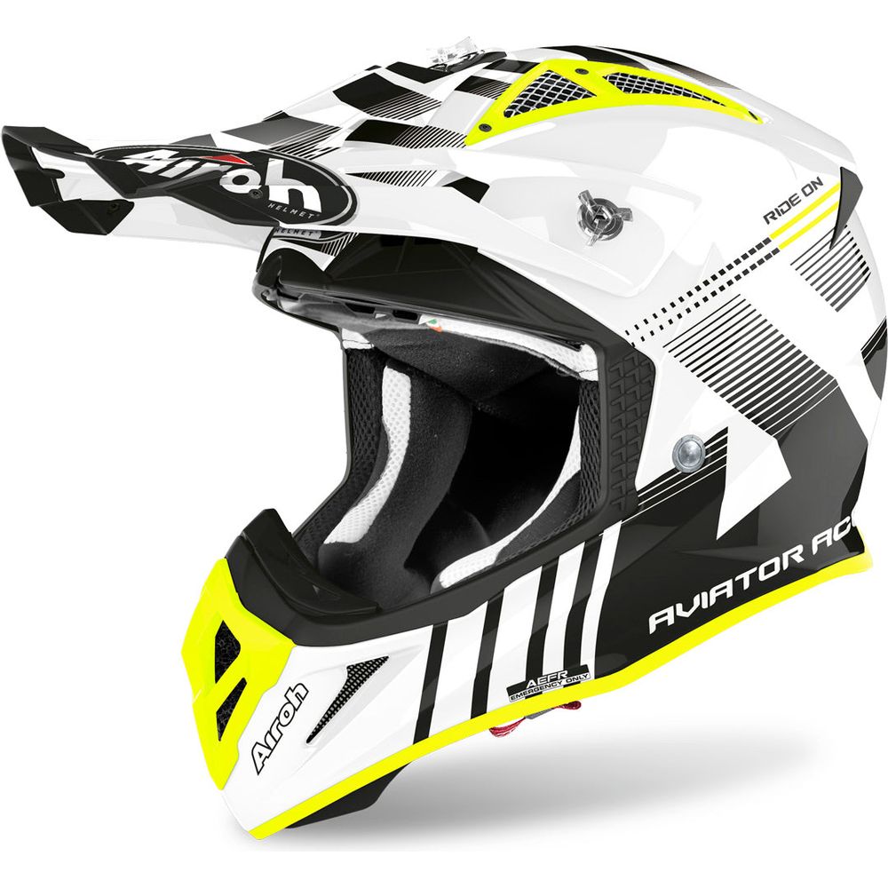 Airoh Aviator Ace Nemesi Motocross Helmet Gloss White