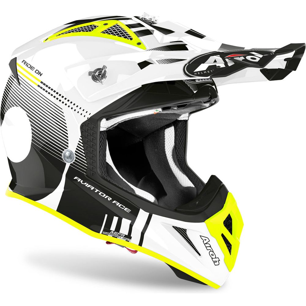 Airoh Aviator Ace Nemesi Motocross Helmet Gloss White