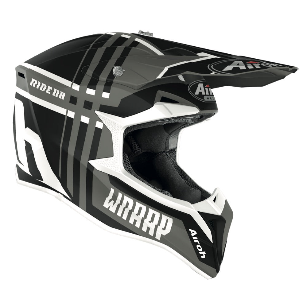 Airoh Wraap Broken Motocross Helmet Matt Anthracite