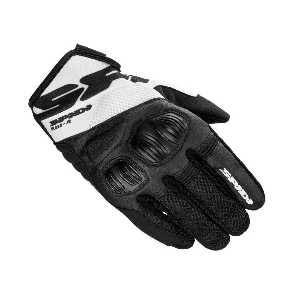 Spidi Flash R Evo CE Textile Gloves Black / White