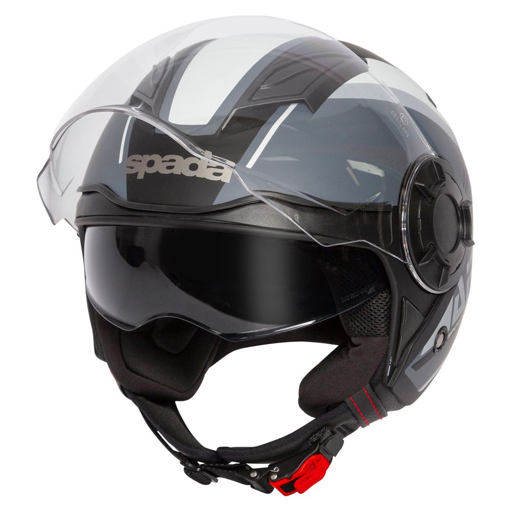 Spada Lycan Strobe Open Face Helmet Matt Black / White