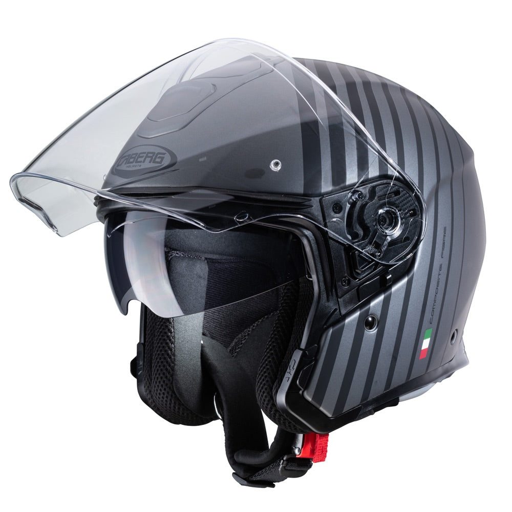 Caberg Flyon Bakari Open Face Helmet Matt Gun / Black