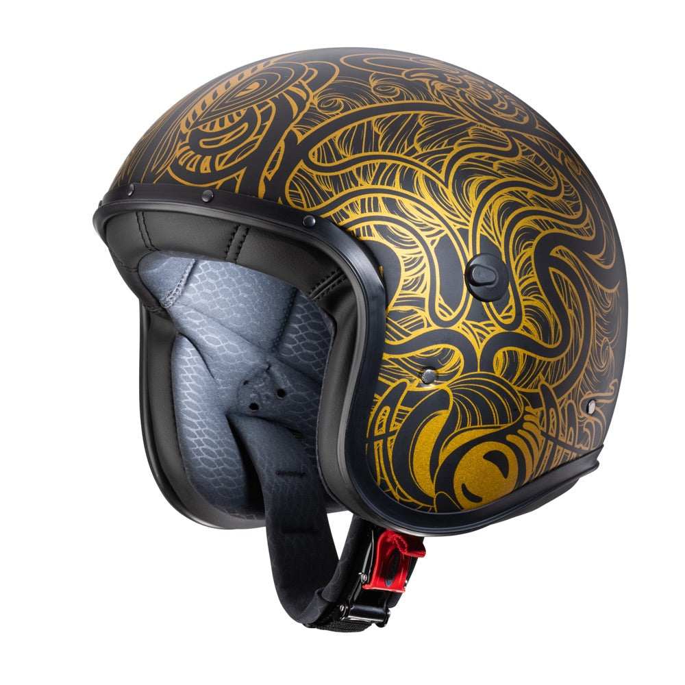 Caberg Freeride Maori Open Face Helmet Matt Black / Gold