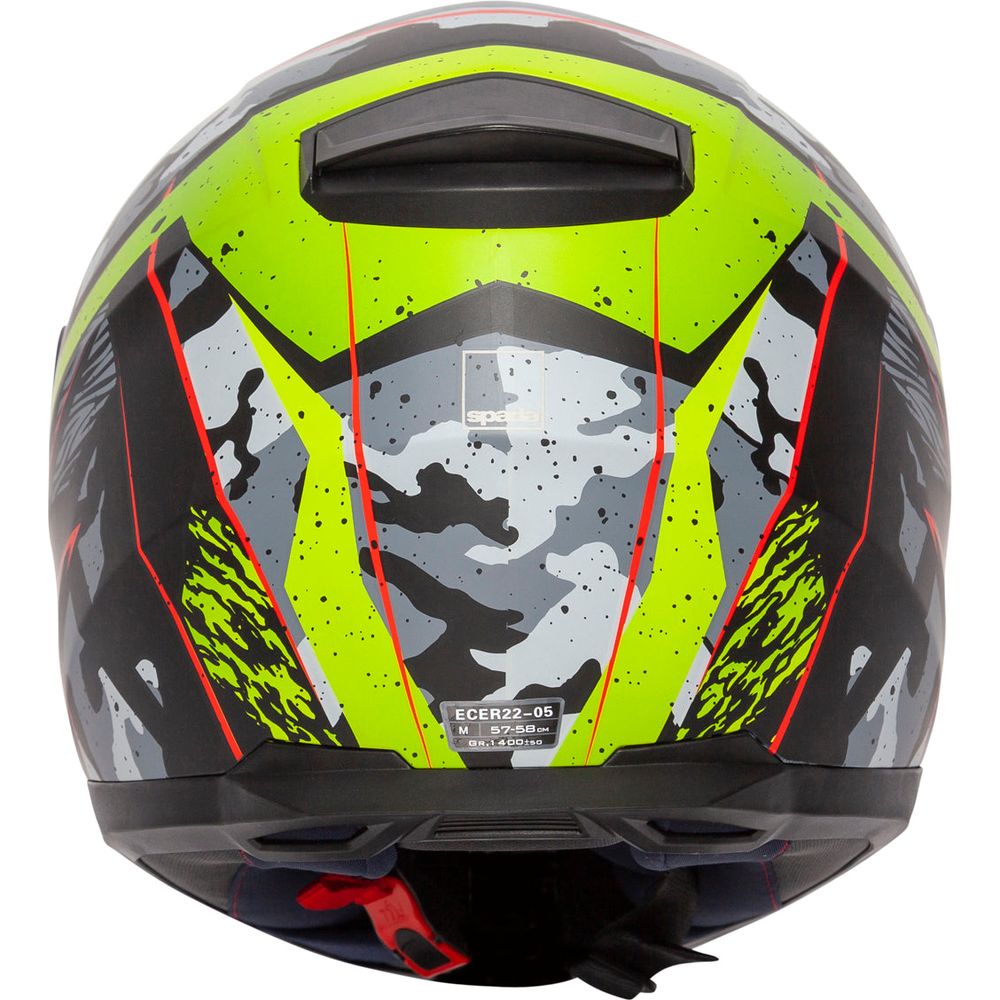 Spada Raiden Full Face Helmet Camo Yellow - FREE UK Shipping, FREE 365 Day Returns | Moto Central