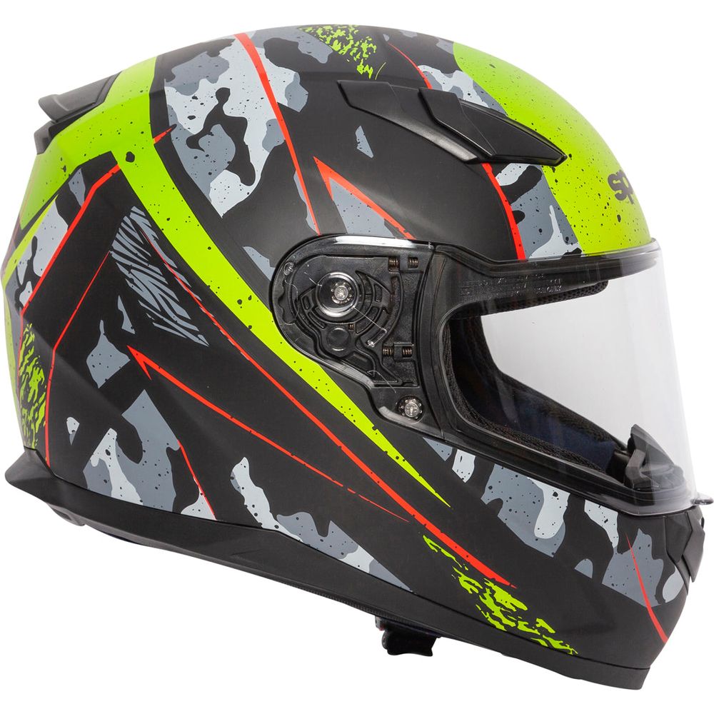 Spada Raiden Full Face Helmet Camo Yellow - FREE UK Shipping, FREE 365 Day Returns | Moto Central