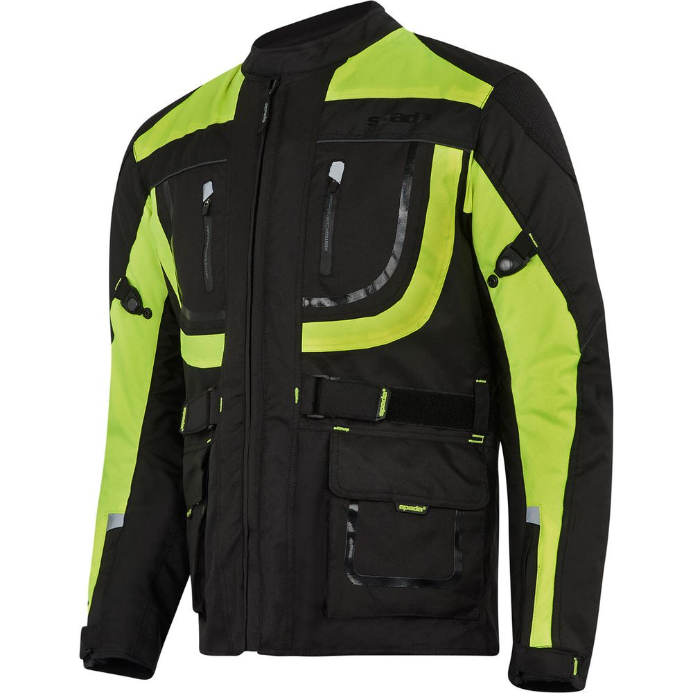 Spada Zorst CE Textile Jacket Black / Fluo Yellow