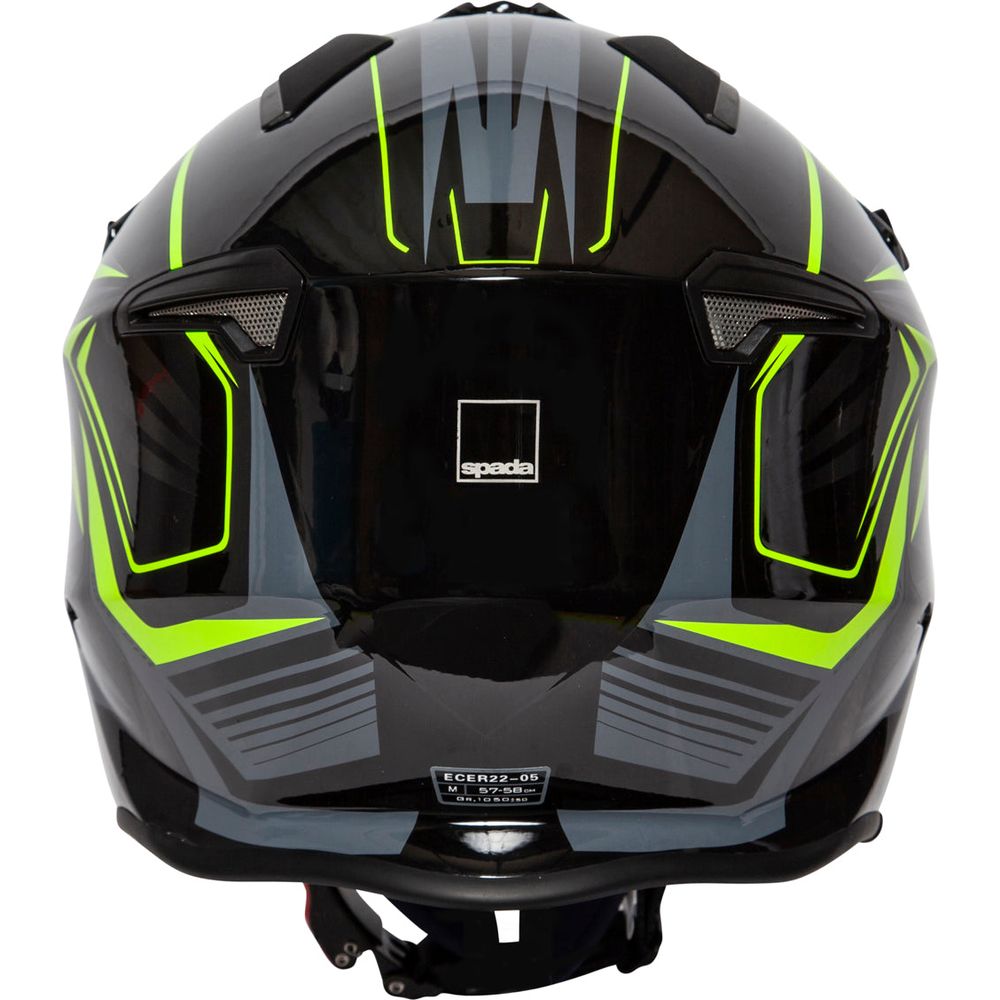 Spada Rock Stream Open Face Helmet Black / Fluo Yellow / Grey