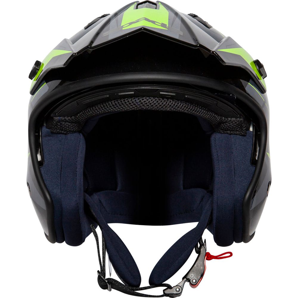 Spada Rock Stream Open Face Helmet Black / Fluo Yellow / Grey