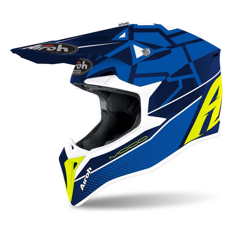 Airoh Wraap Mood Motocross Helmet Gloss Blue