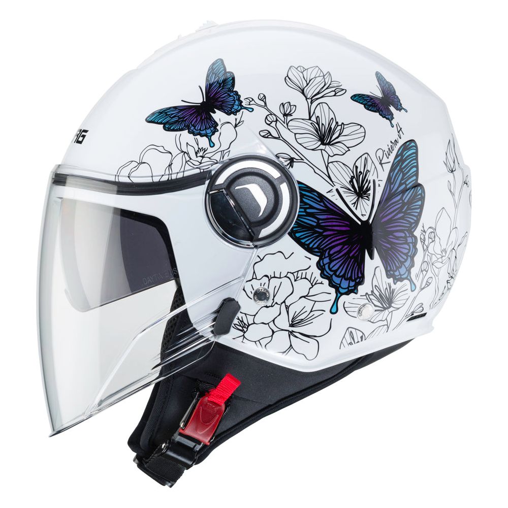 Caberg Riviera V4 Muse Open Face Helmet White - FREE UK Shipping, FREE 365 Day Returns | Moto Central