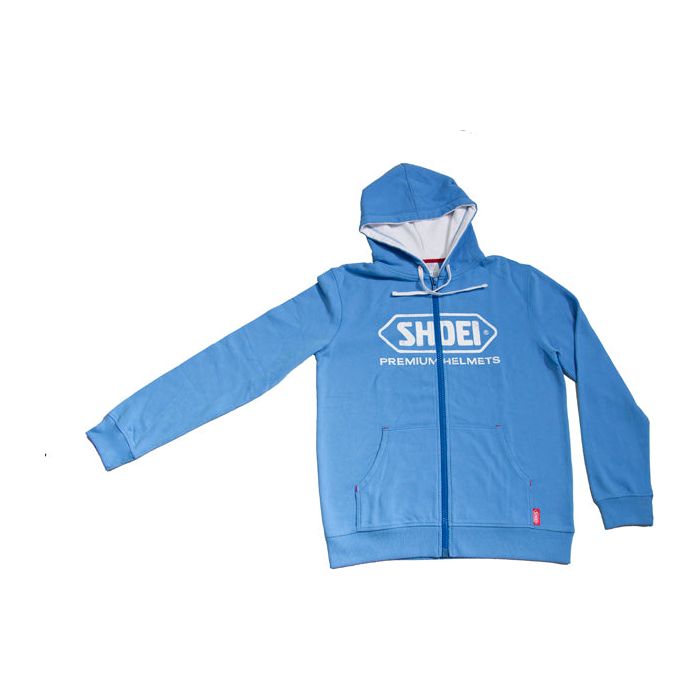 Shoei Vintage 2 Zipped Hoodie Blue - FREE UK Shipping, FREE 365 Day Returns | Moto Central