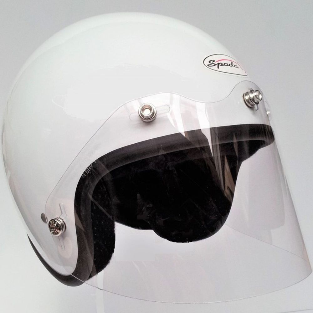 Bob Heath Visors BHV001 5 Stud Long Wrap Round Clear - 1mm - FREE UK Shipping, FREE 365 Day Returns | Moto Central