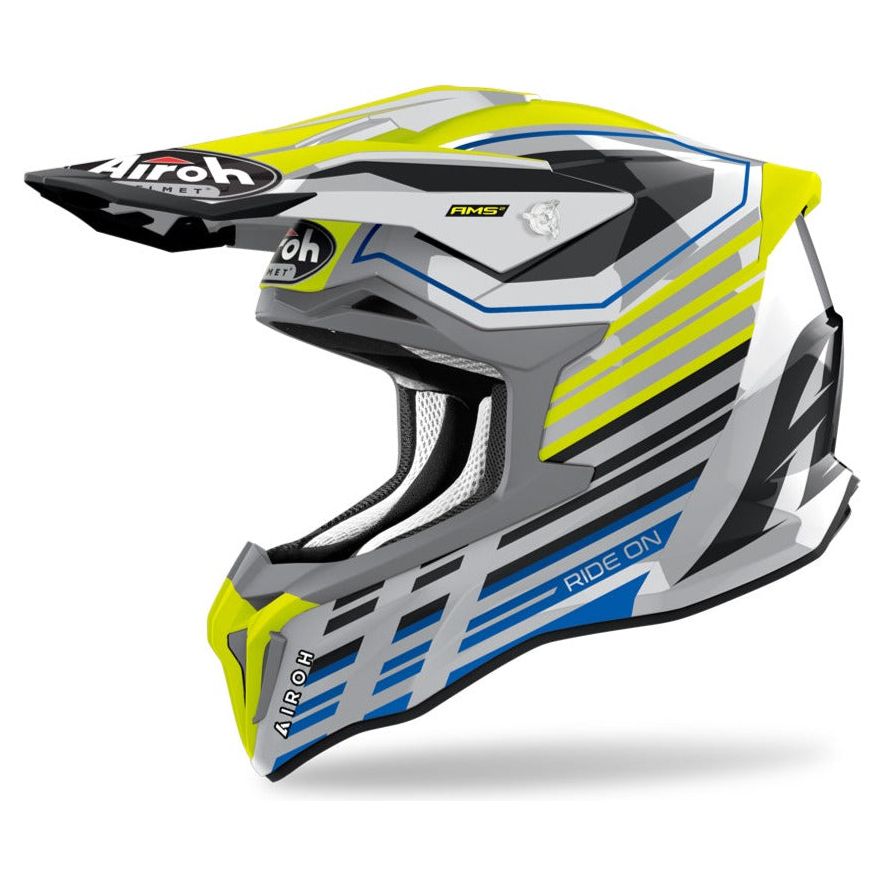 Airoh Strycker Shaded 22.06 Motocross Helmet Gloss Yellow