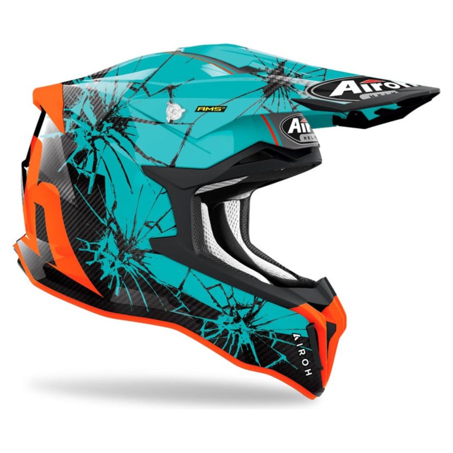 Airoh Strycker Crack 22.06 Motocross Helmet Gloss Blue