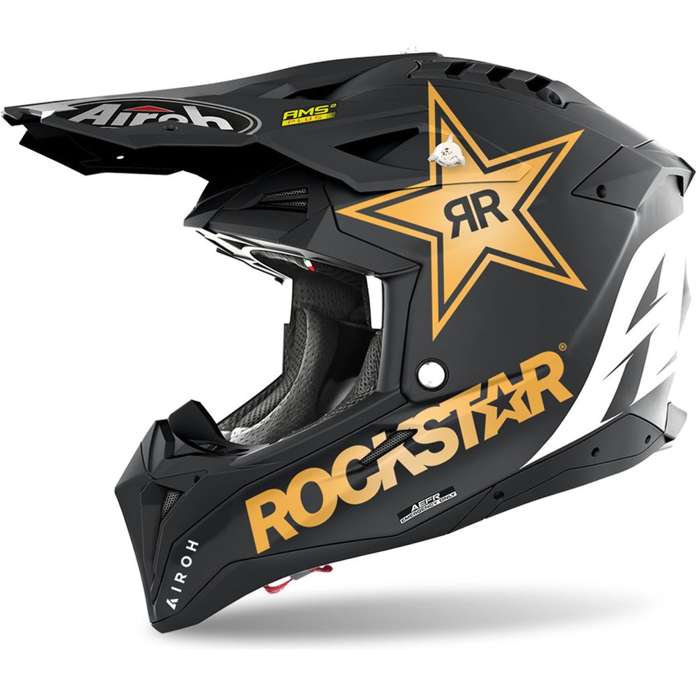 Airoh Aviator 3 Rockstar 22 Motocross Helmet Matt Black