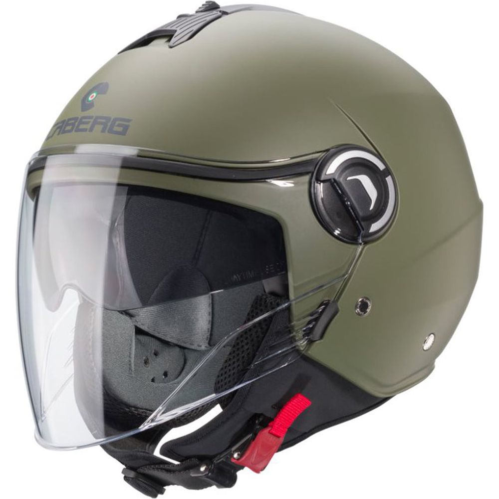 Caberg Riviera V4 Plain Open Face Helmet Matt Military Green