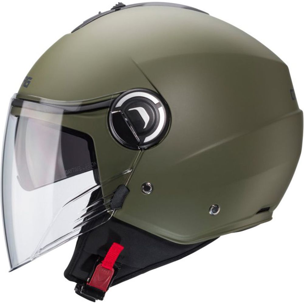 Caberg Riviera V4 Plain Open Face Helmet Matt Military Green - FREE UK Shipping, FREE 365 Day Returns | Moto Central