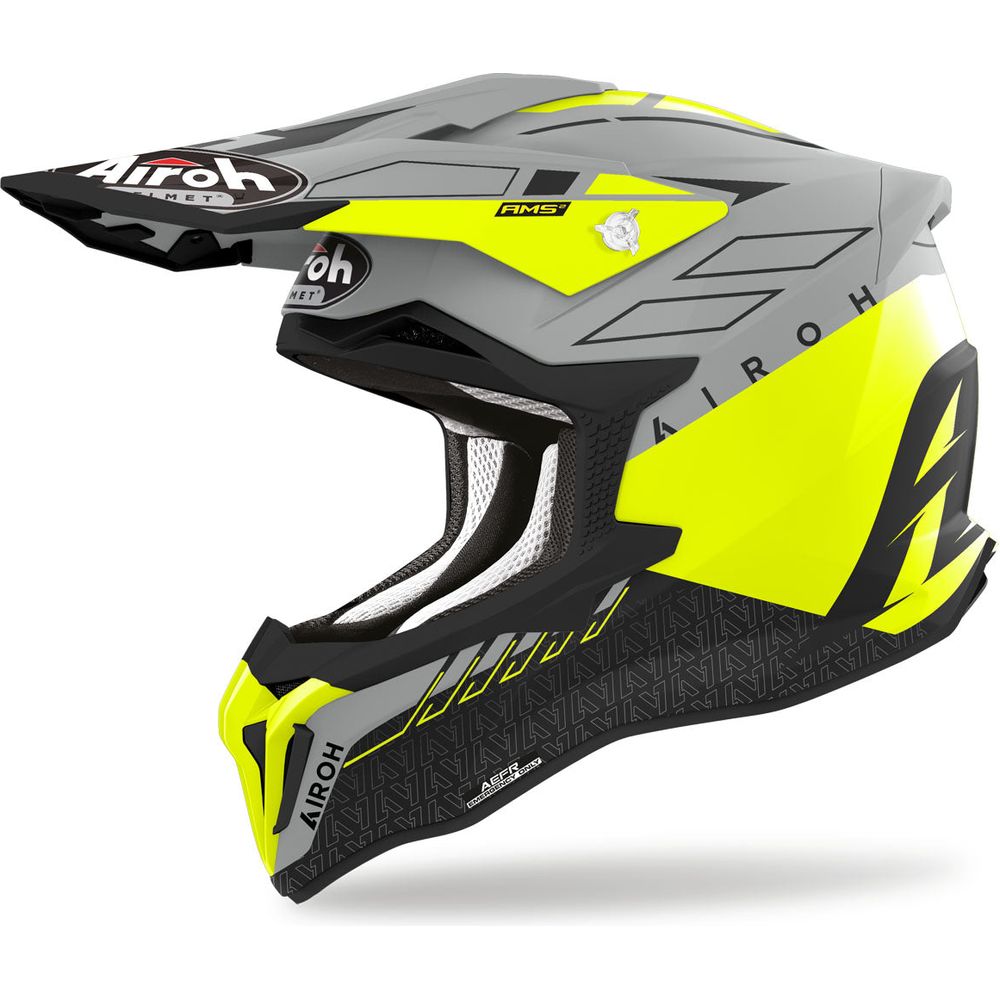 Airoh Strycker Skin 22.06 Motocross Helmet Matt Yellow