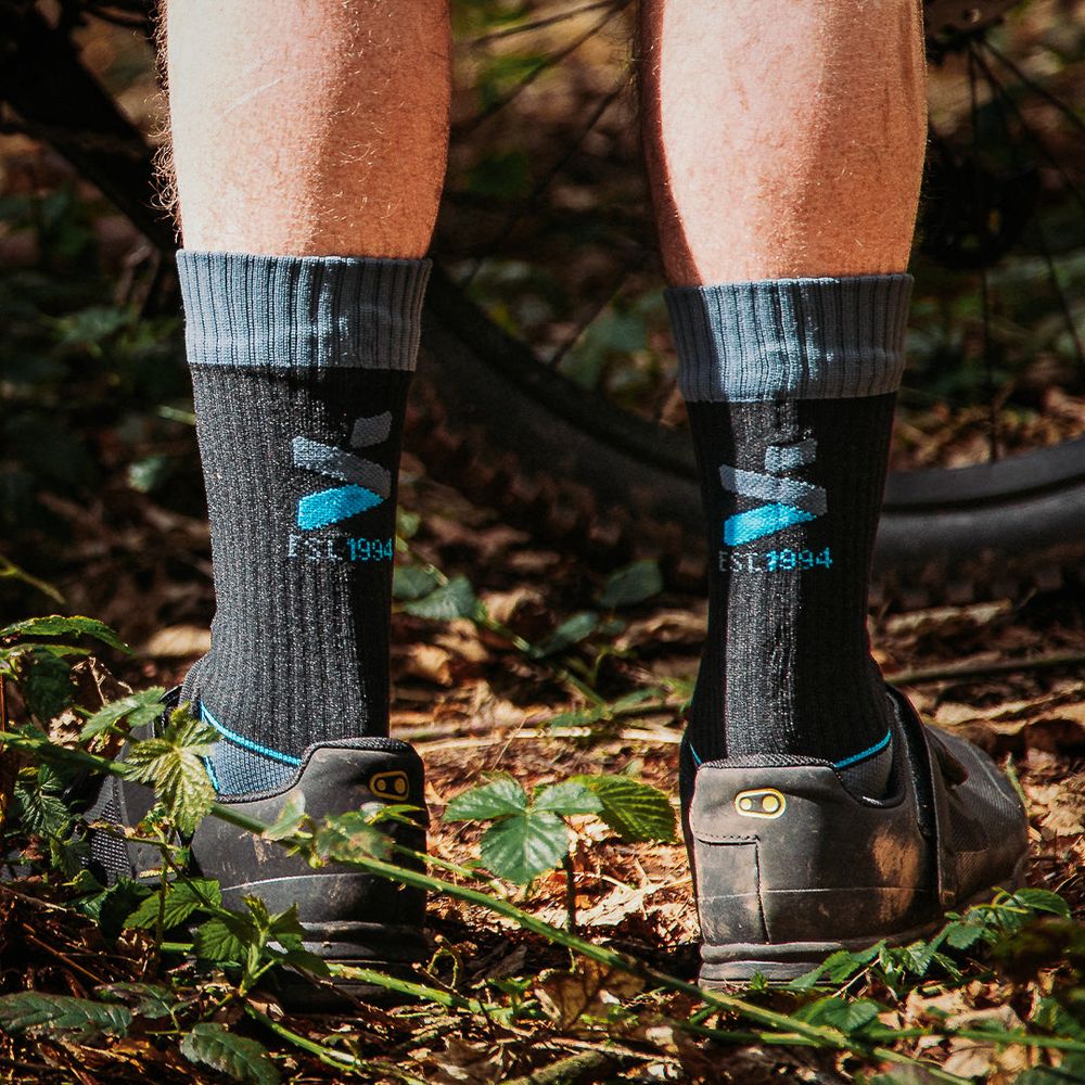 Spada Hydro MTB Socks Black Stormy  - FREE UK Shipping, FREE 365 Day Returns | Moto Central