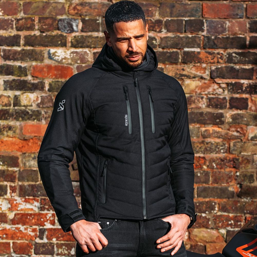 Spada Tino Quilted CE Textile Jacket Black