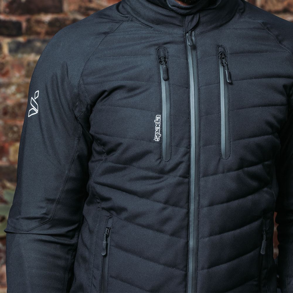 Spada Tino Quilted CE Textile Jacket Black