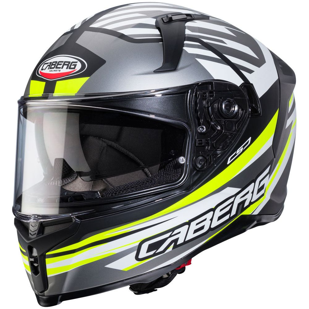 Caberg Avalon X Kira Full Face Helmet Matt Black / Grey / Yellow - FREE UK Shipping, FREE 365 Day Returns | Moto Central