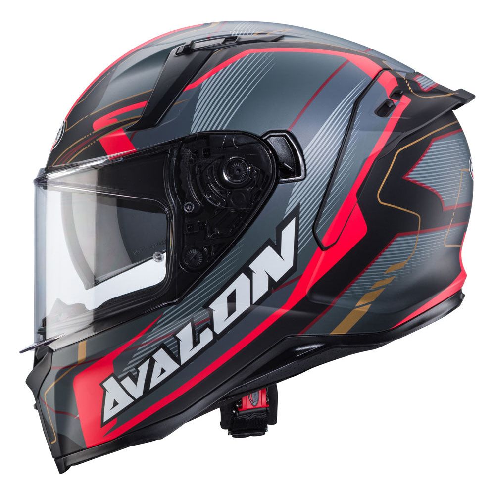 Caberg Avalon X Optic Full Face Helmet Matt Black / Grey / Red - FREE UK Shipping, FREE 365 Day Returns | Moto Central