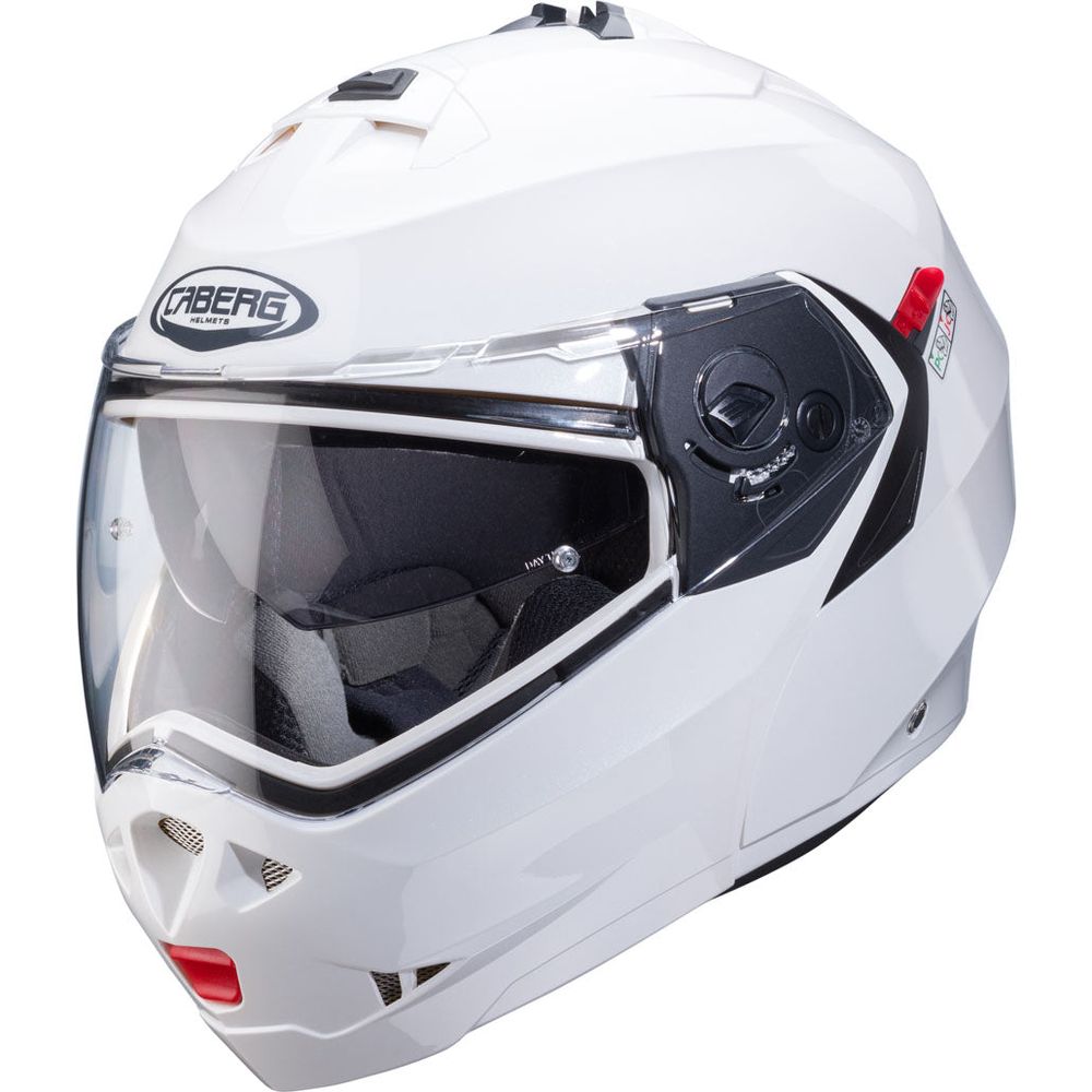 Caberg Duke X Plain Flip-Up Helmet Metal White