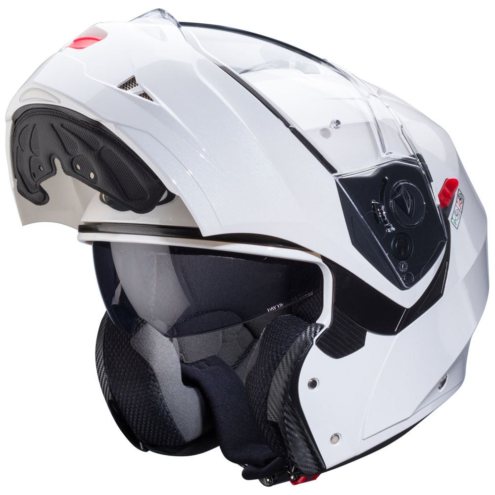 Caberg Duke X Plain Flip-Up Helmet Metal White