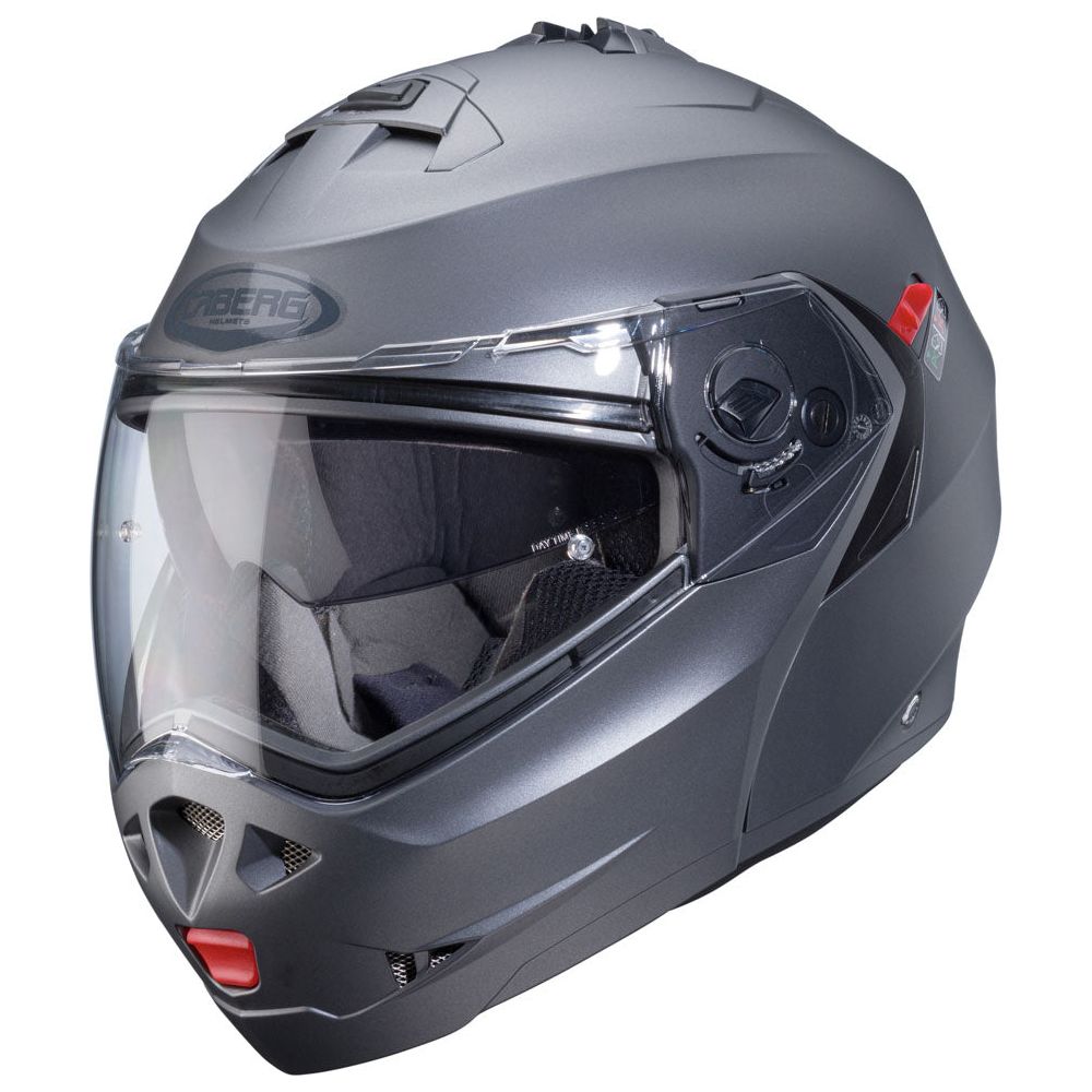 Caberg Duke X Plain Flip-Up Helmet Matt Gun Metal