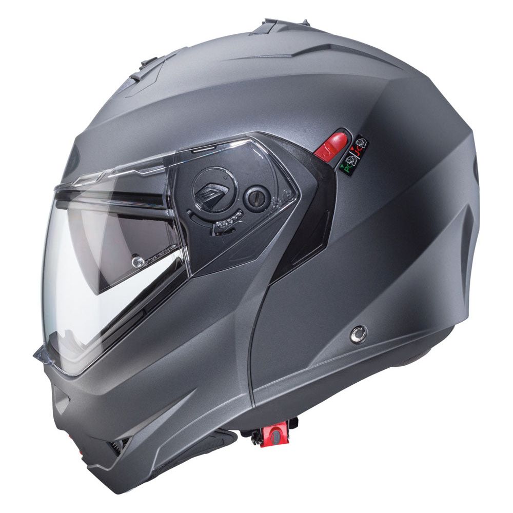 Caberg Duke X Plain Flip-Up Helmet Matt Gun Metal  - FREE UK Shipping, FREE 365 Day Returns | Moto Central