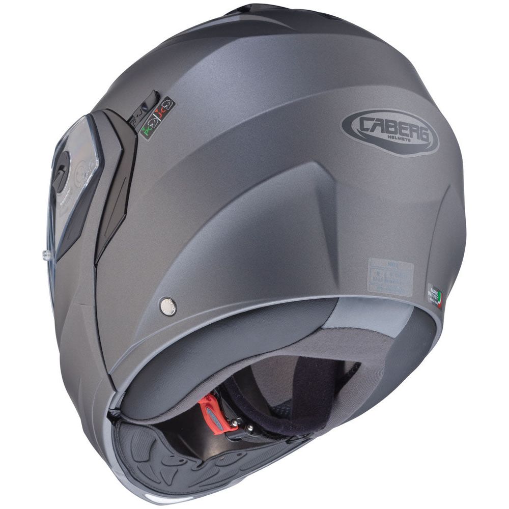 Caberg Duke X Plain Flip-Up Helmet Matt Gun Metal  - FREE UK Shipping, FREE 365 Day Returns | Moto Central