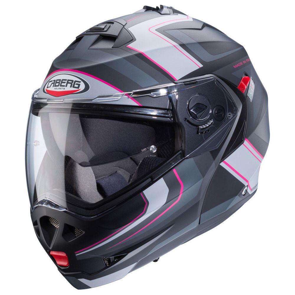 Caberg Duke X Tour Flip-Up Helmet Black / Fuchsia / Anthracite / Silver