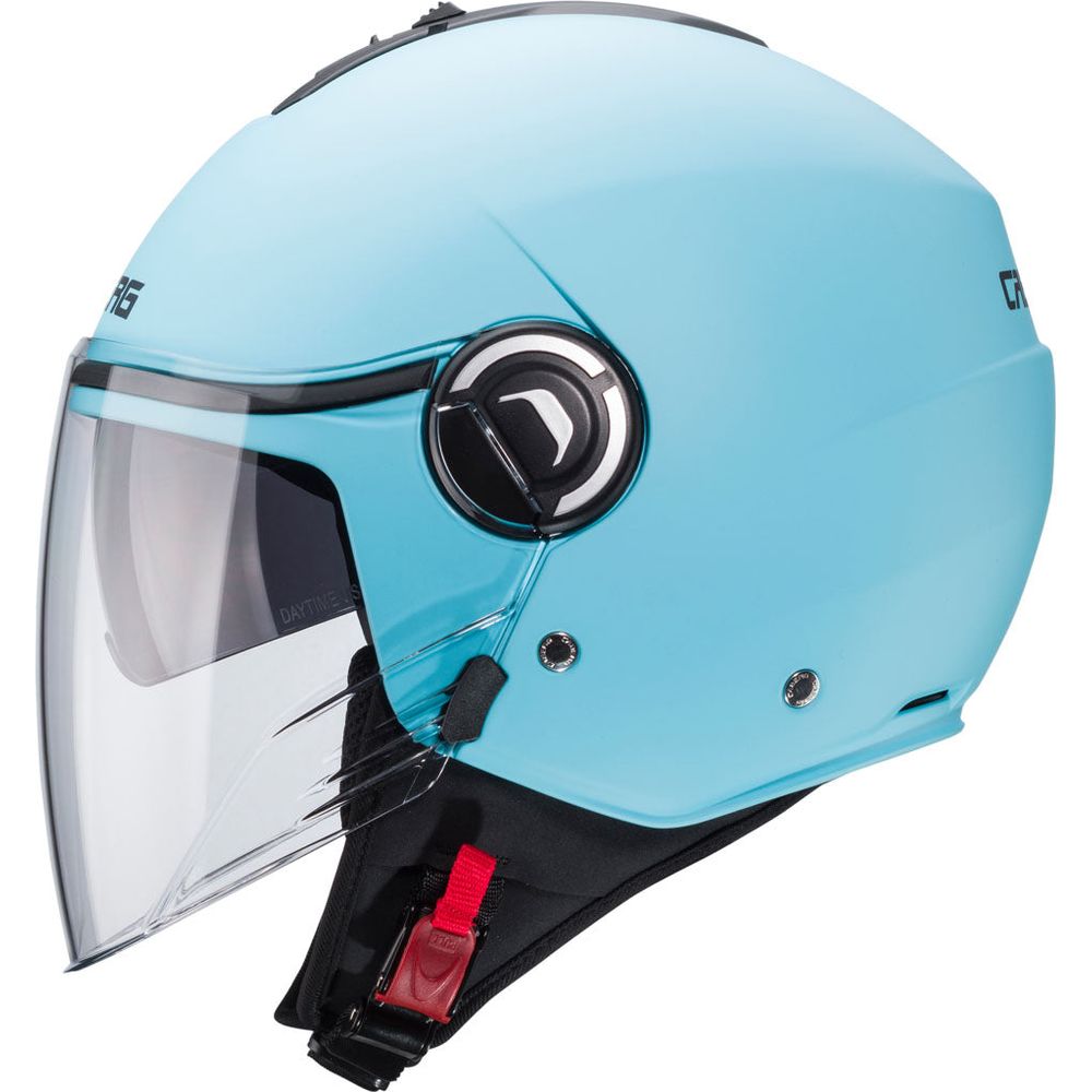 Caberg Riviera V4X Plain Open Face Helmet Matt Light Blue  - FREE UK Shipping, FREE 365 Day Returns | Moto Central