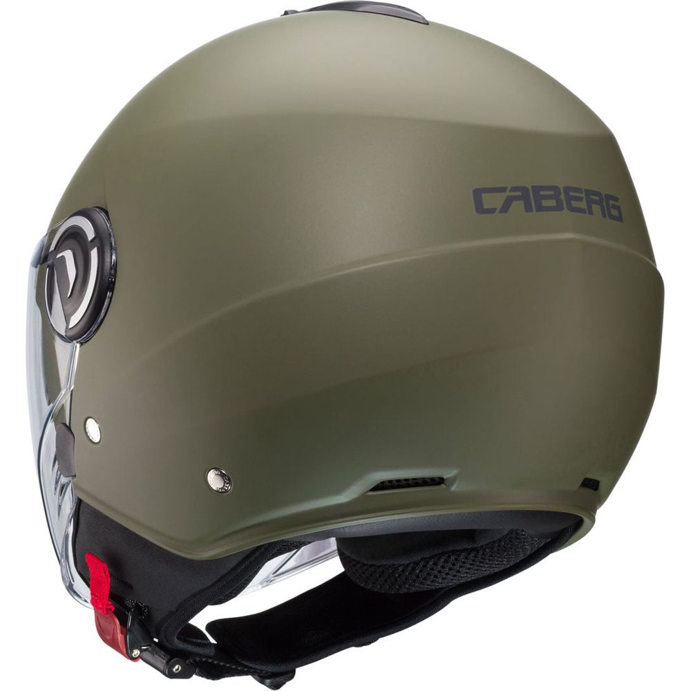 Caberg Riviera V4X Plain Open Face Helmet Matt Military Green  - FREE UK Shipping, FREE 365 Day Returns | Moto Central